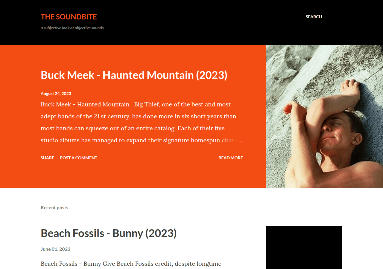 Screenshot of thesoundbite.org