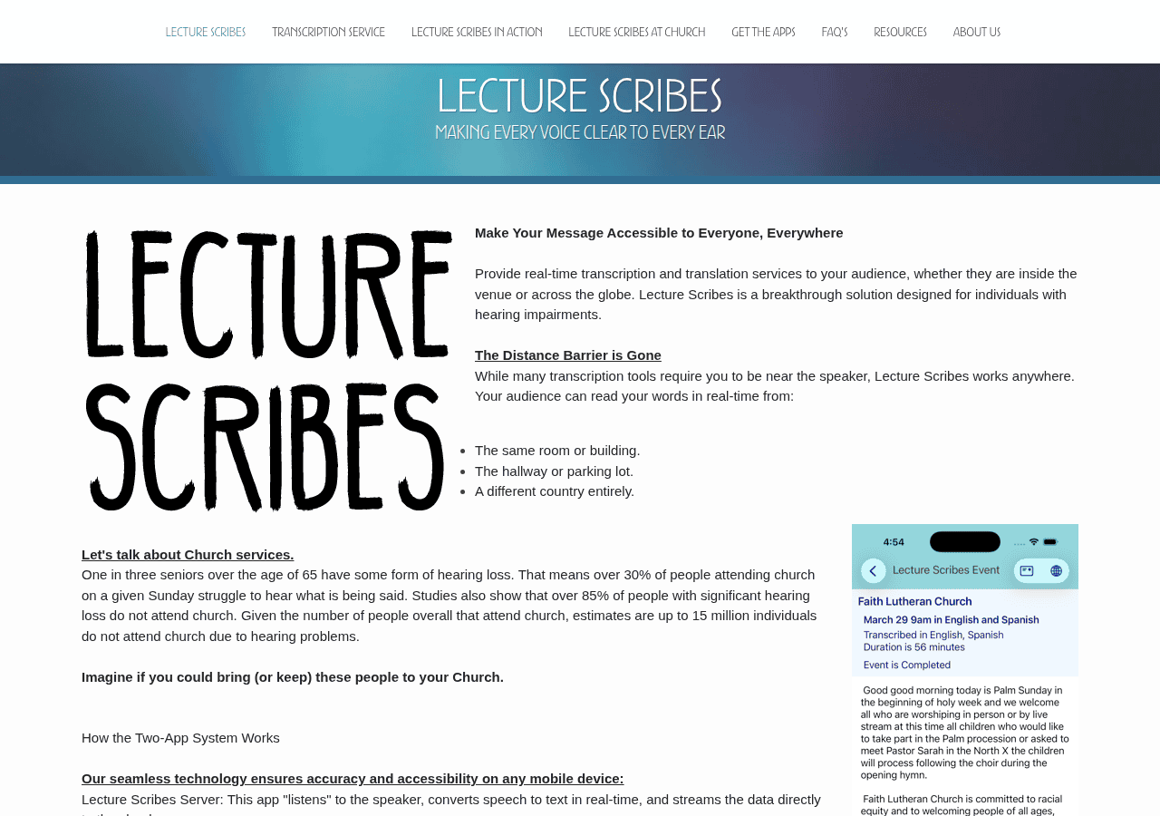 Screenshot of lecturescribes.com