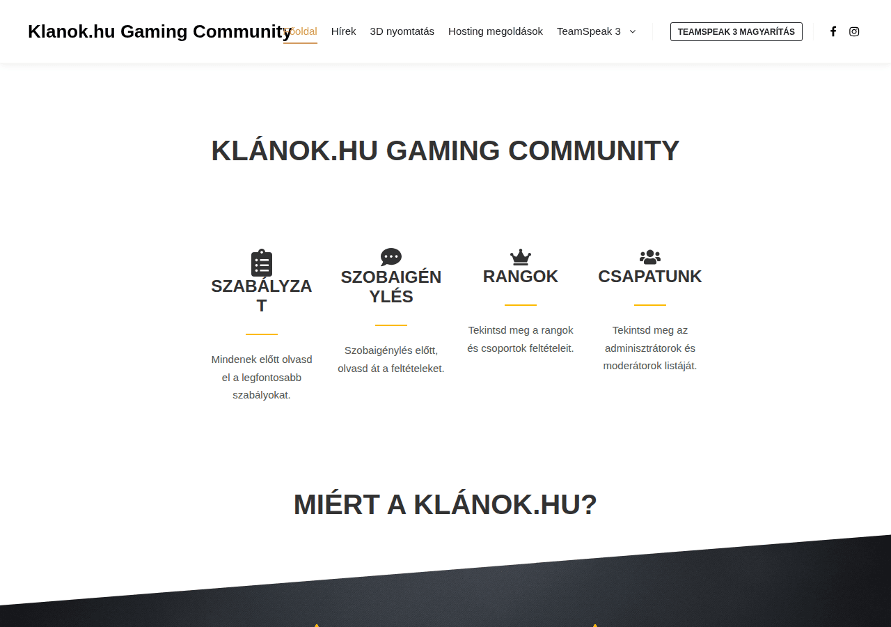 Screenshot of klanok.hu