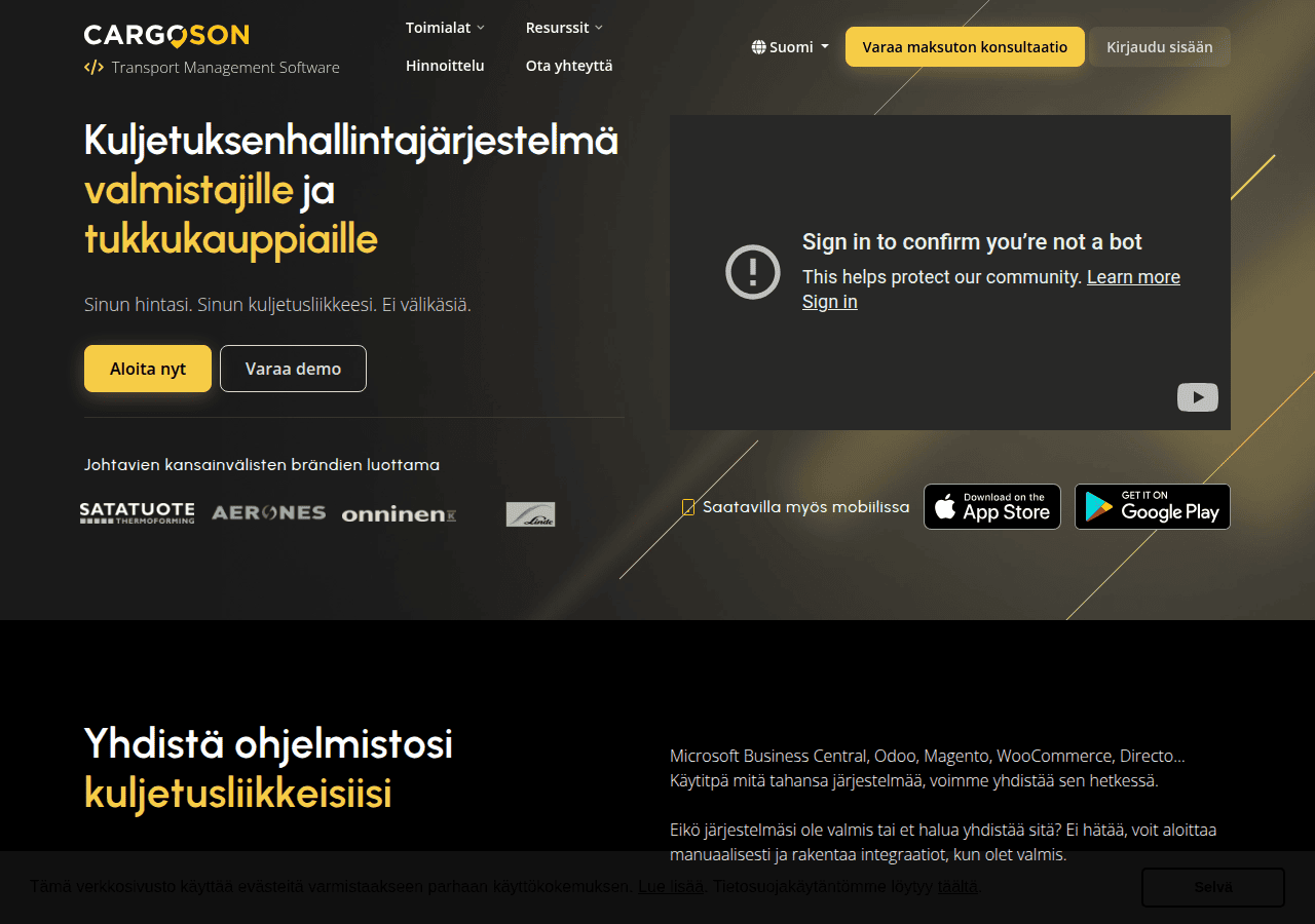 Screenshot of cargoson.com