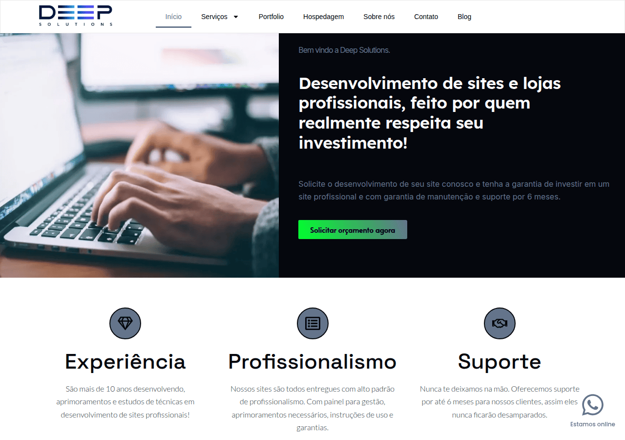 Screenshot of deepmarketingdigital.com.br
