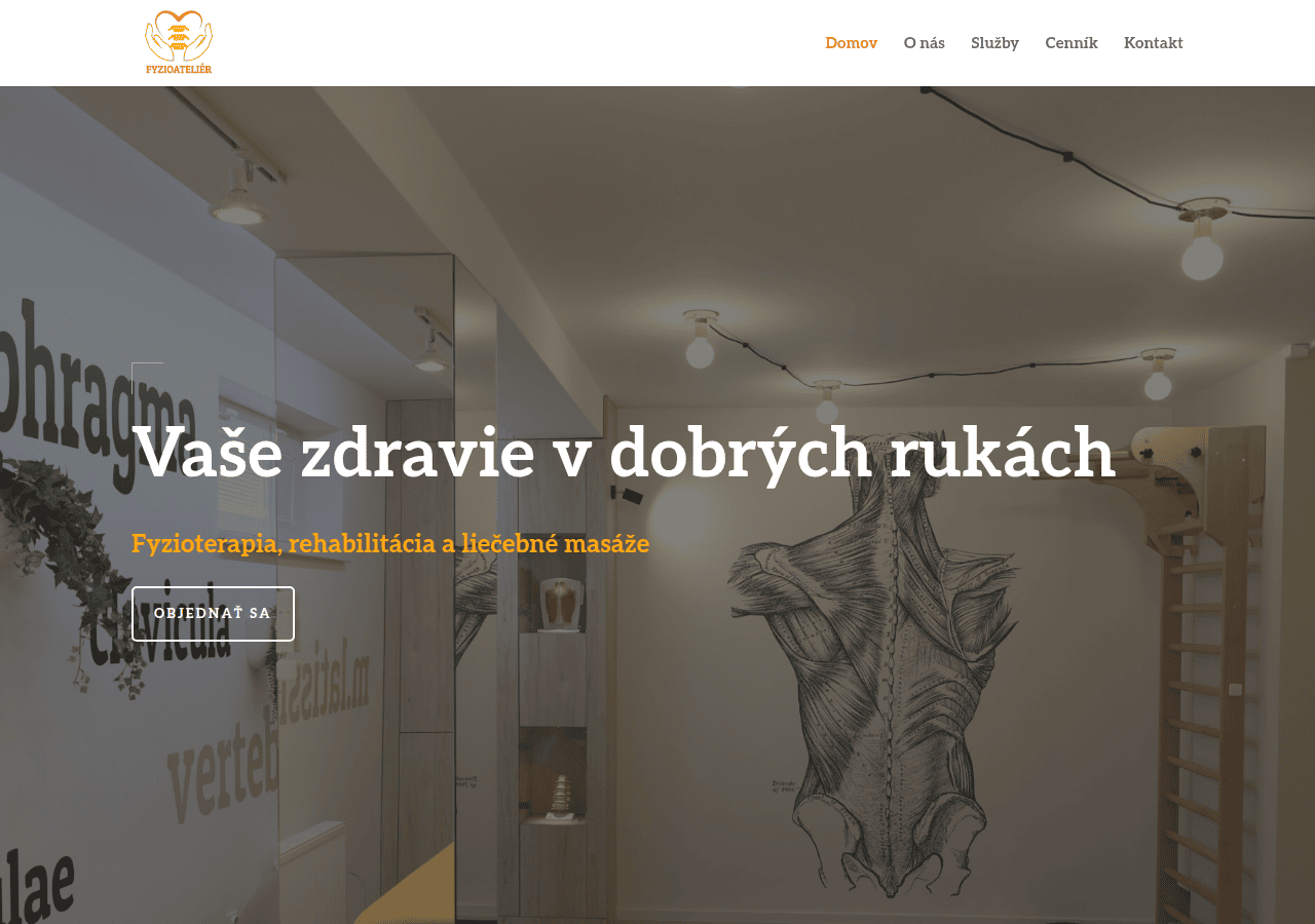 Screenshot of fyzioatelier.sk