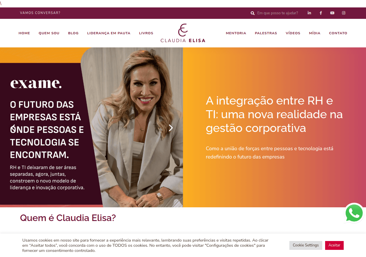Screenshot of claudiaelisa.com