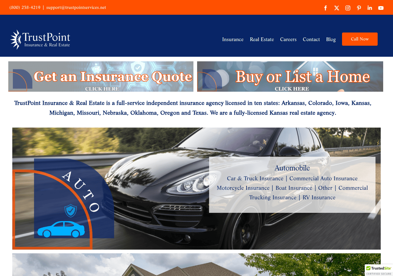 Screenshot of trustpointservices.net