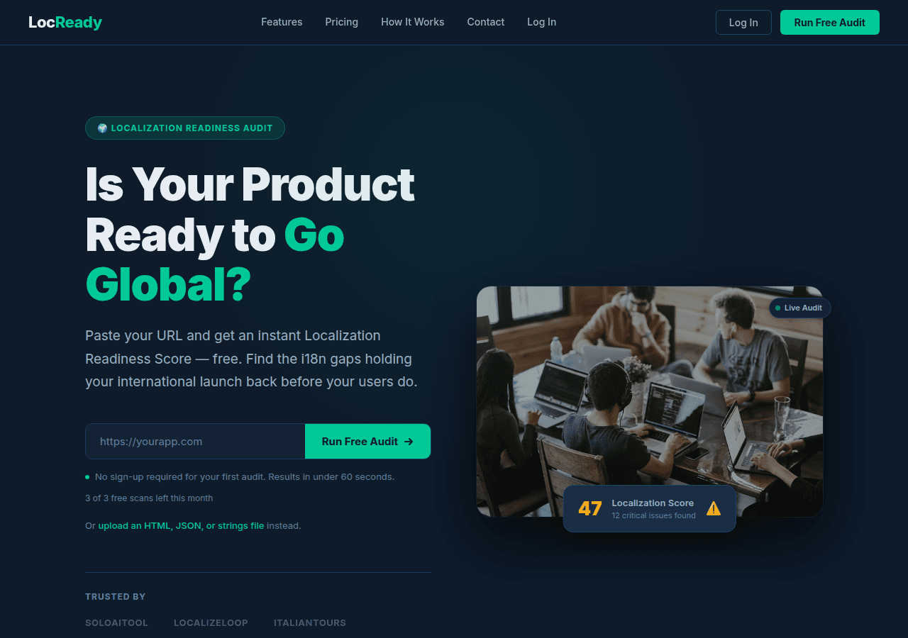 Screenshot of locready.com
