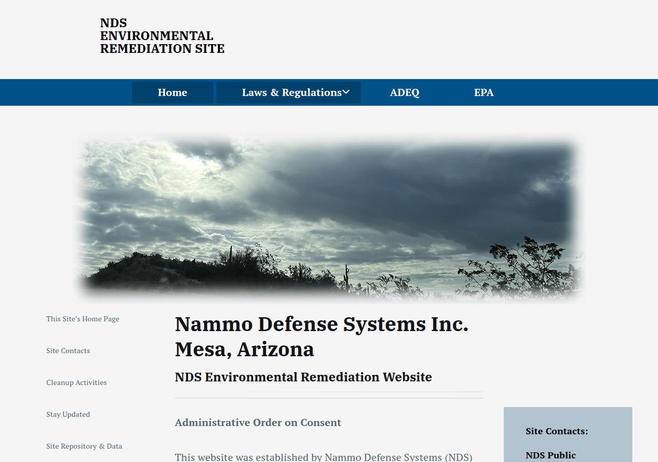 Screenshot of nds-site-remediation.com