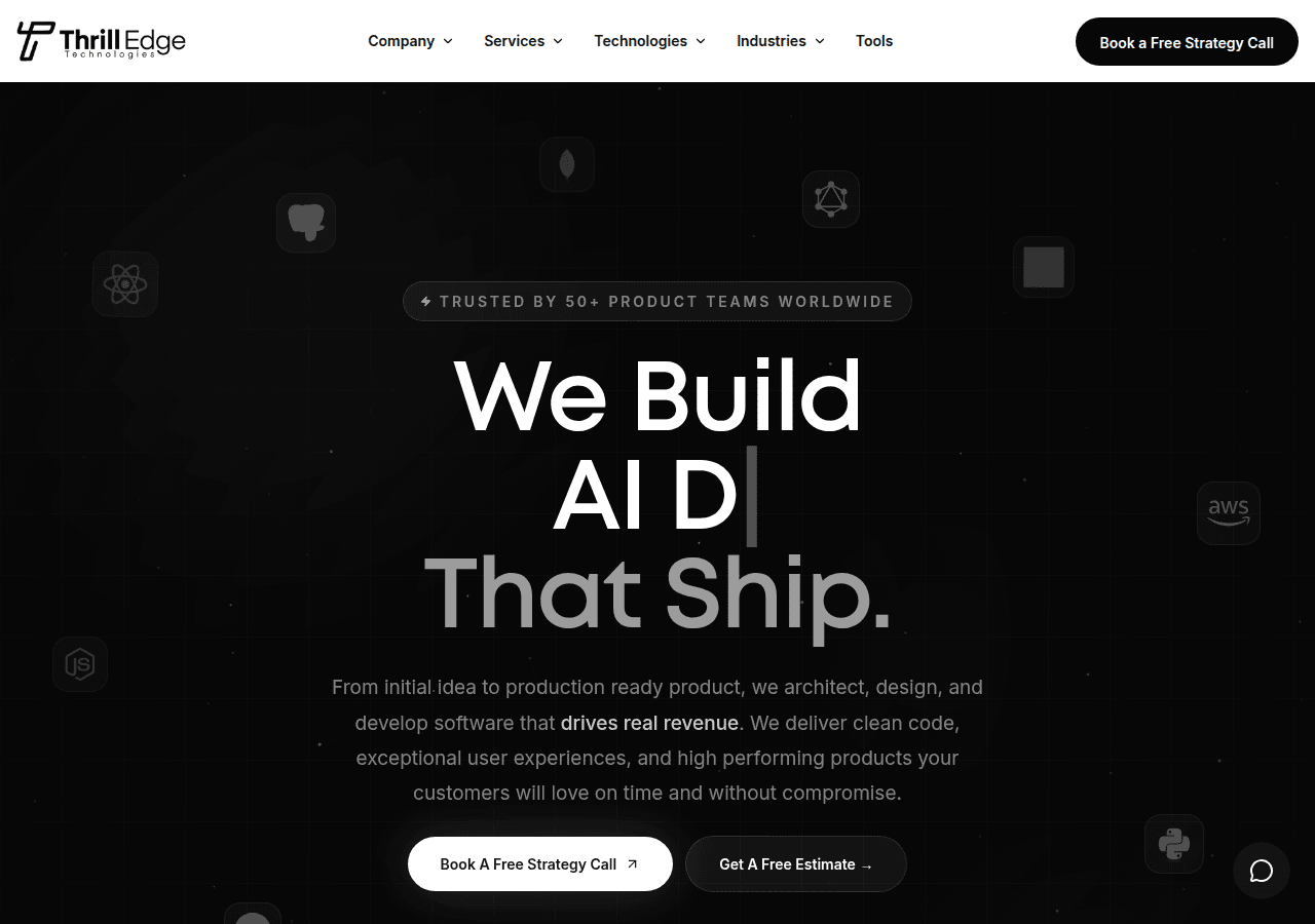 Screenshot of thrilledge.com