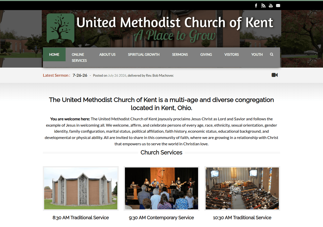Screenshot of kentmethodist.org