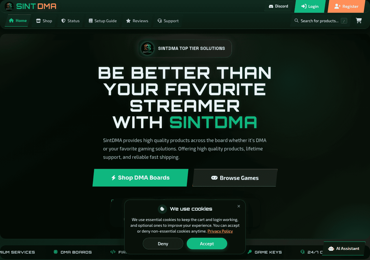 Screenshot of sintdma.com