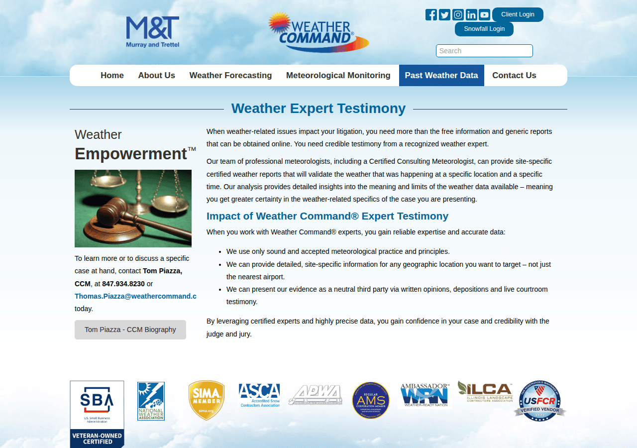 Screenshot of weathercommand.com