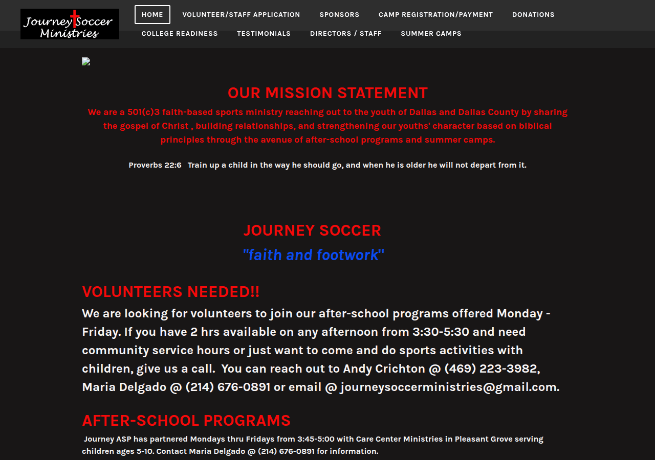 Screenshot of journeysoccerministries.org