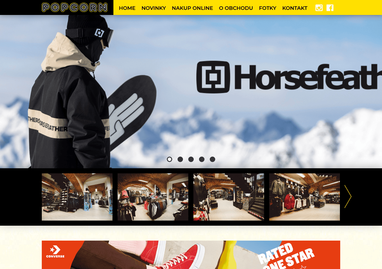 Screenshot of popcornshop.cz