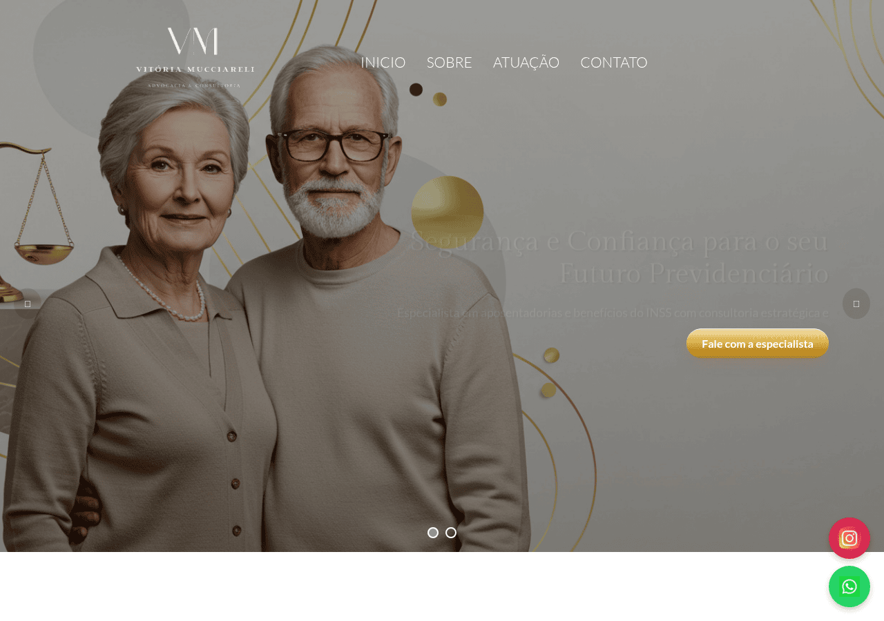 Screenshot of vitoriamucciareliadvocacia.com.br