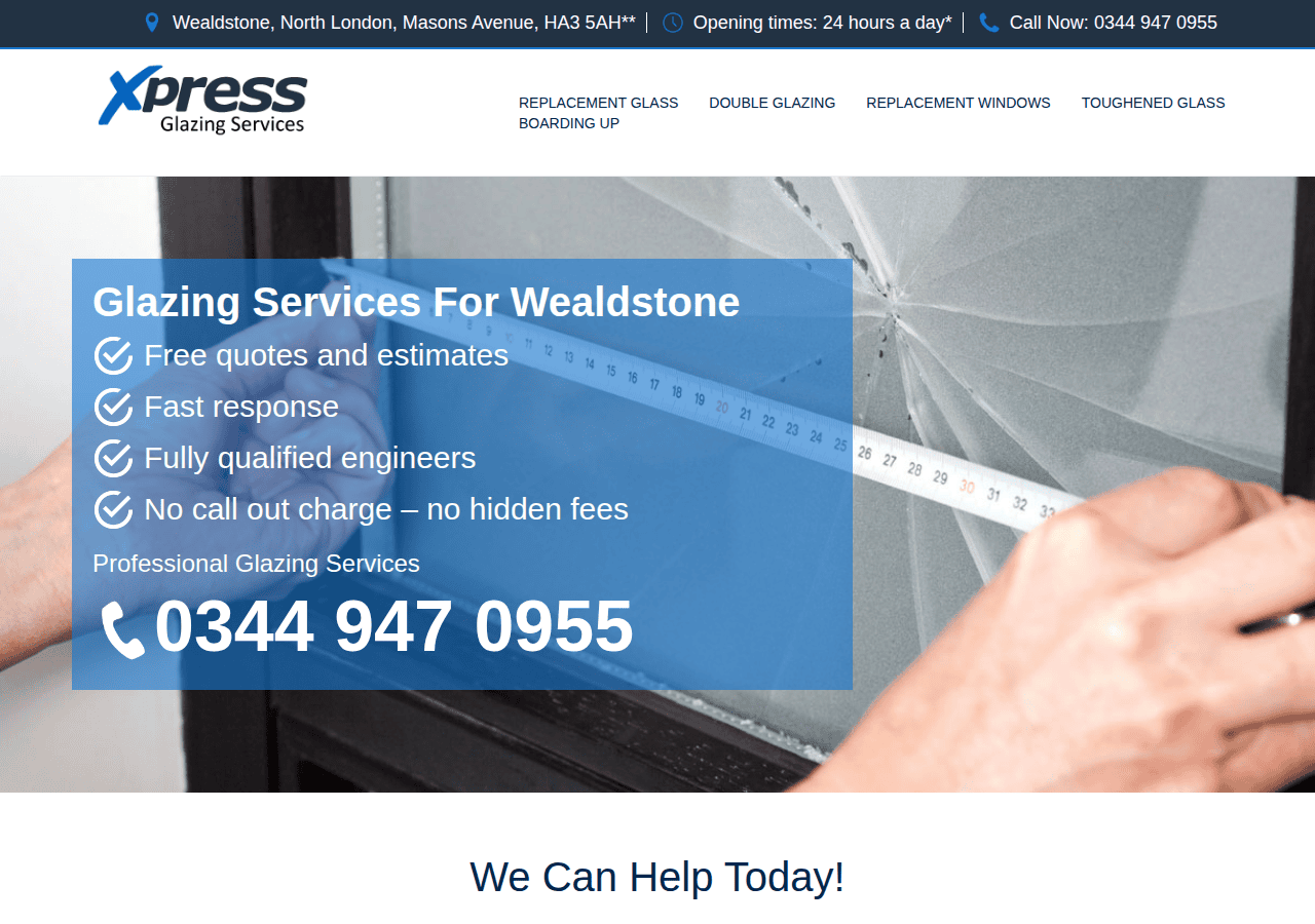 Screenshot of glazierswealdstone.co.uk