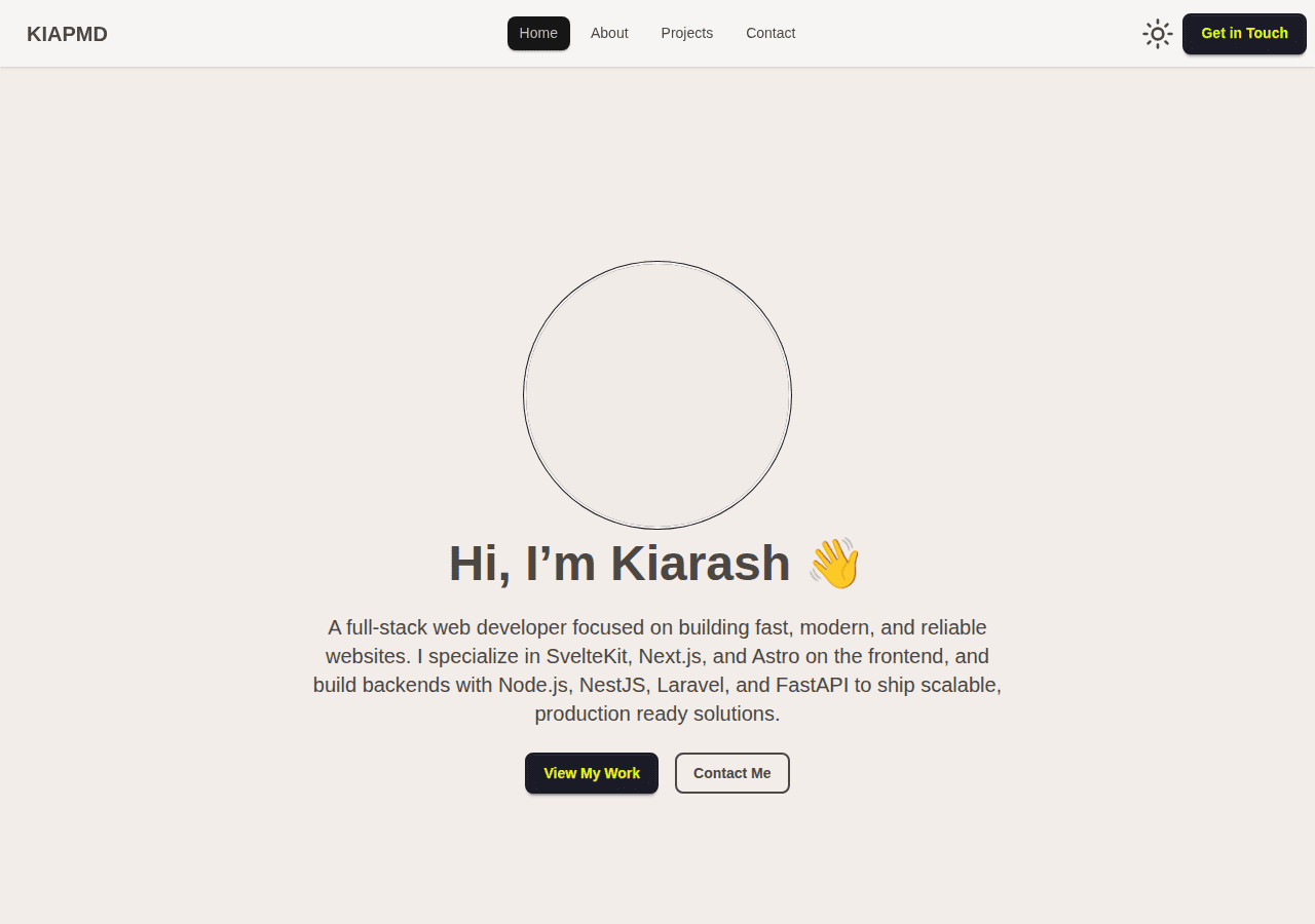 Screenshot of kiapmd.dev