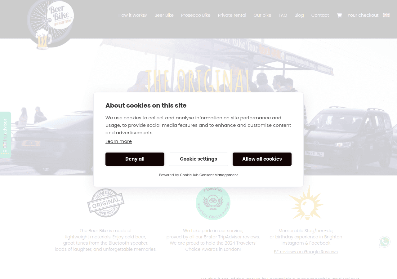 Screenshot of brightonbeerbike.co.uk