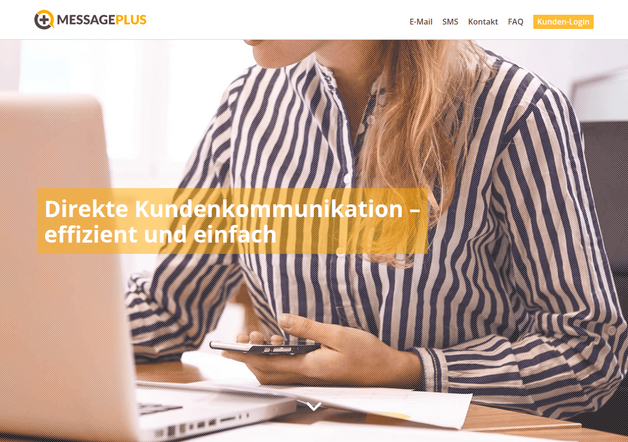 Screenshot of messageplus.ch