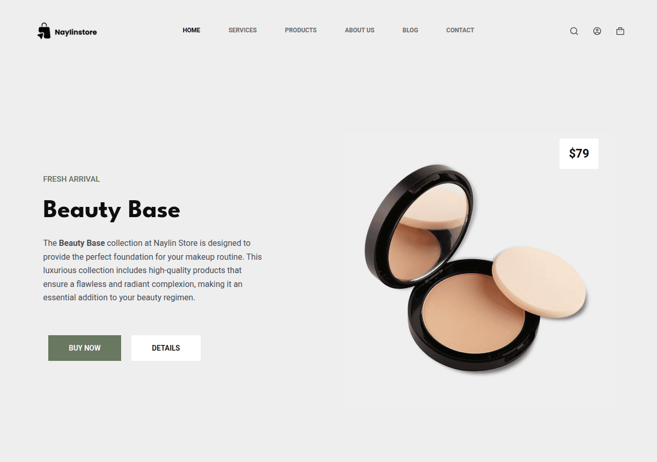 Screenshot of naylinstore.com