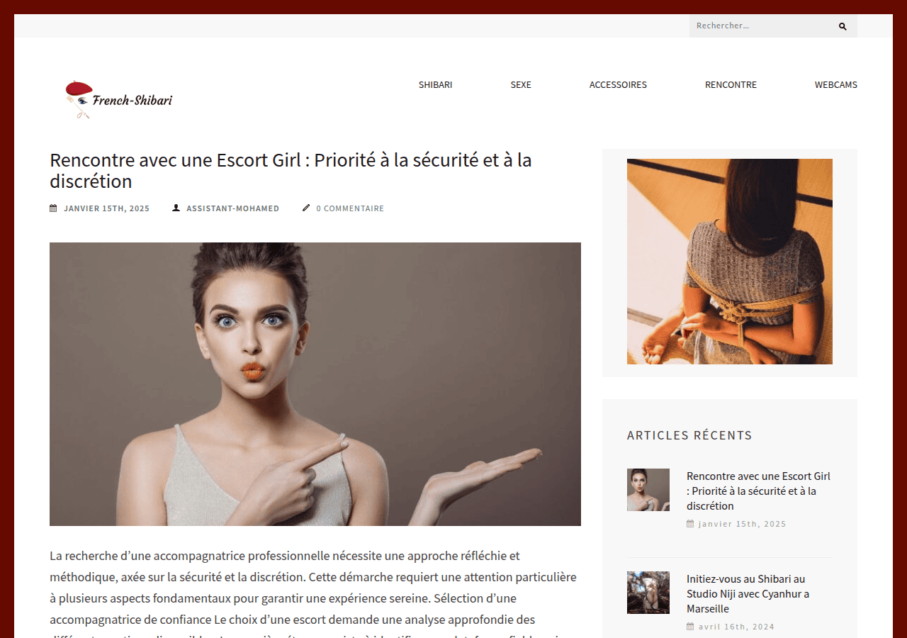 Screenshot of french-shibari.com