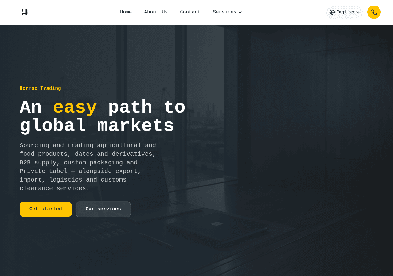 Screenshot of hormozbusiness.com