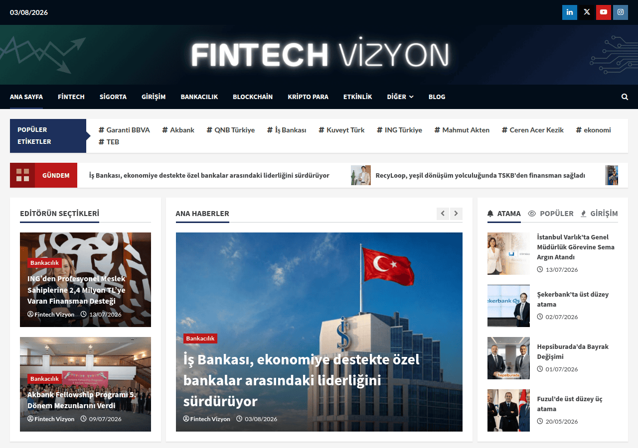 Screenshot of fintechvizyon.com