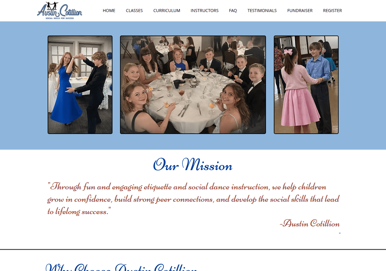 Screenshot of austincotillion.com
