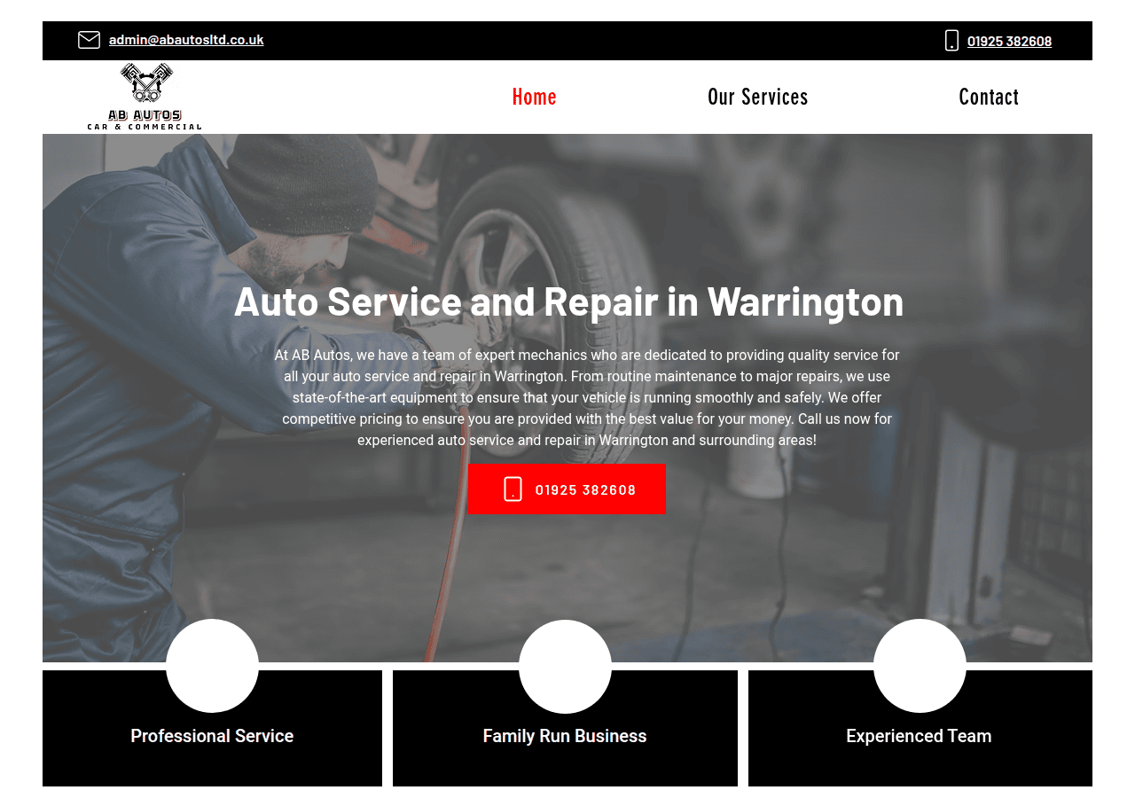 Screenshot of abautosltd.co.uk