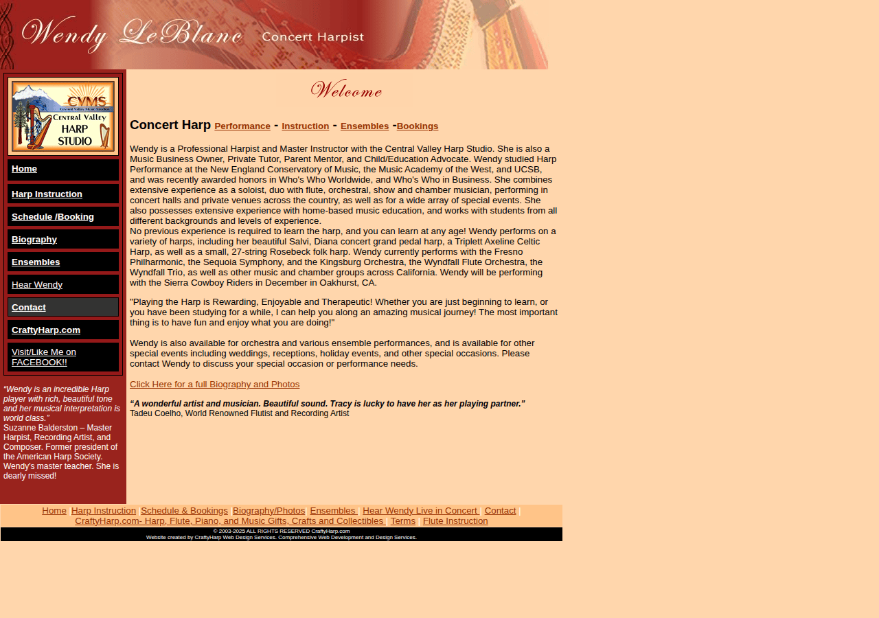 Screenshot of leblancharp.com
