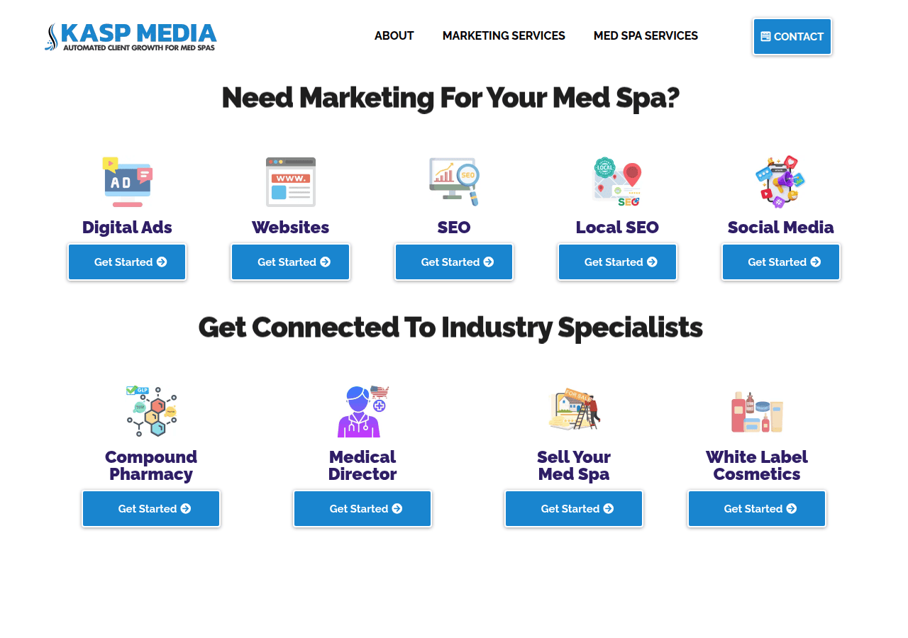 Screenshot of kaspmedia.com