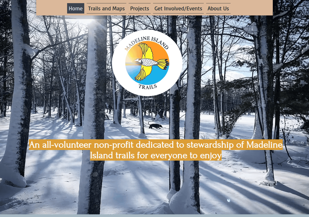 Screenshot of madelineislandtrails.org