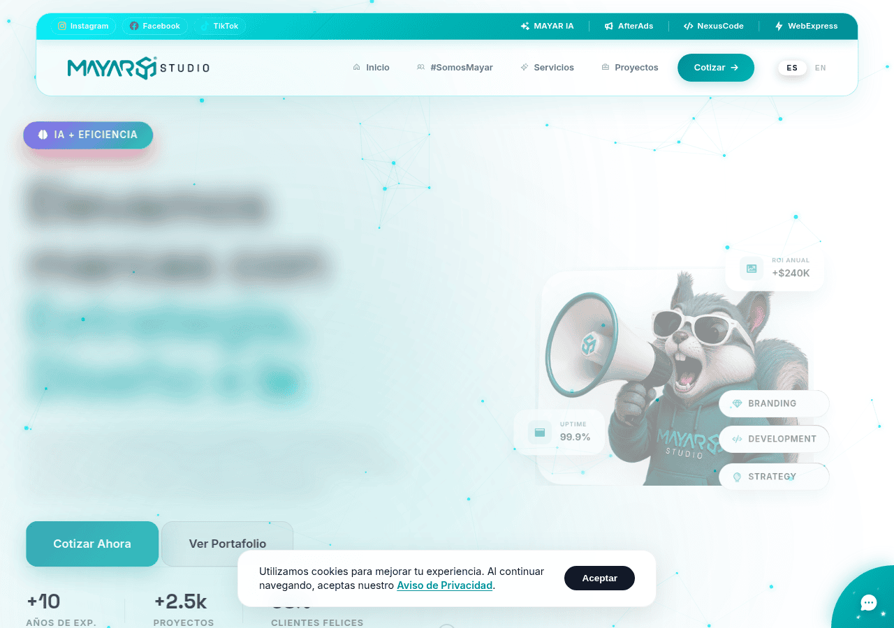 Screenshot of zentria.mx