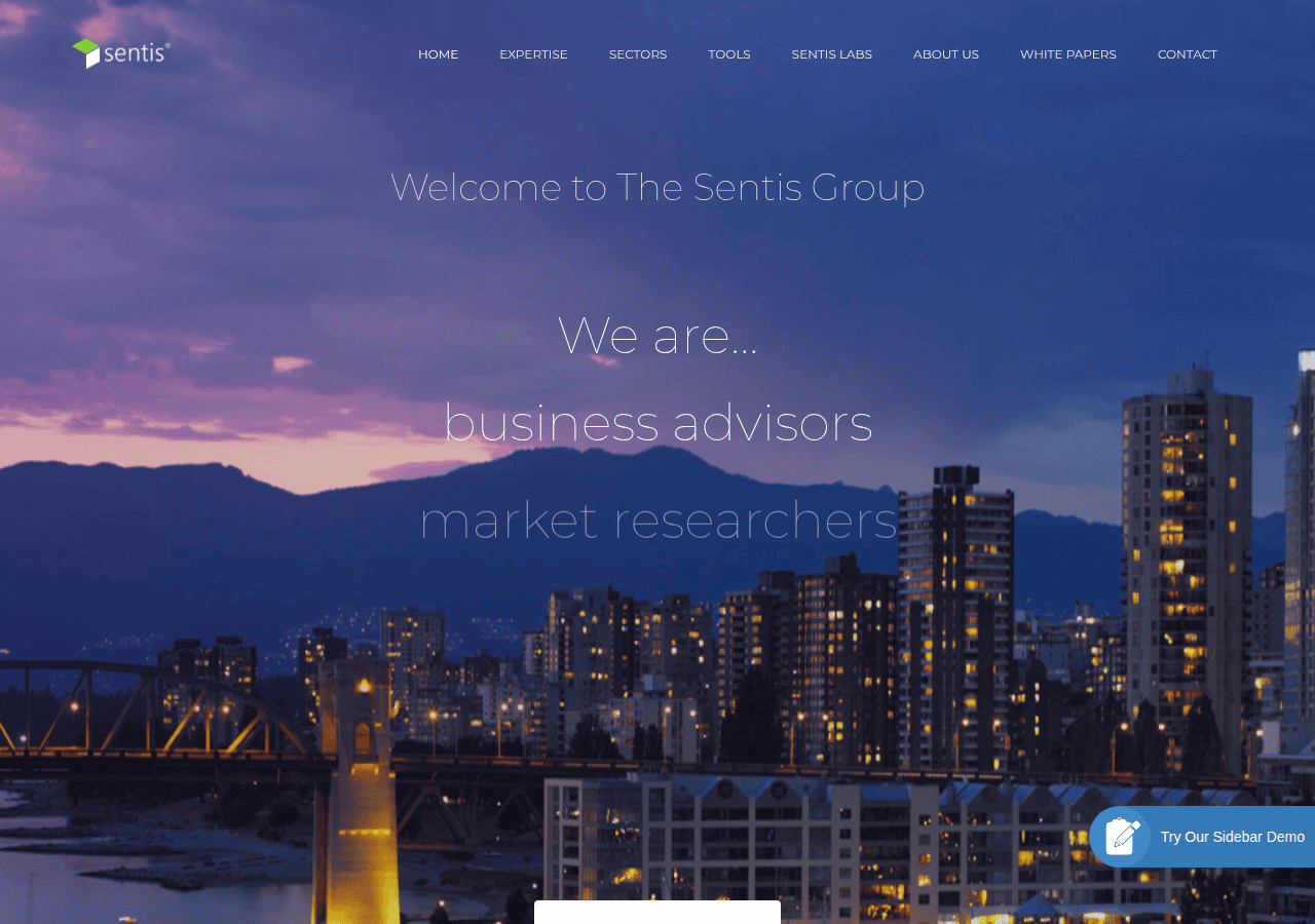 Screenshot of thesentisgroup.com