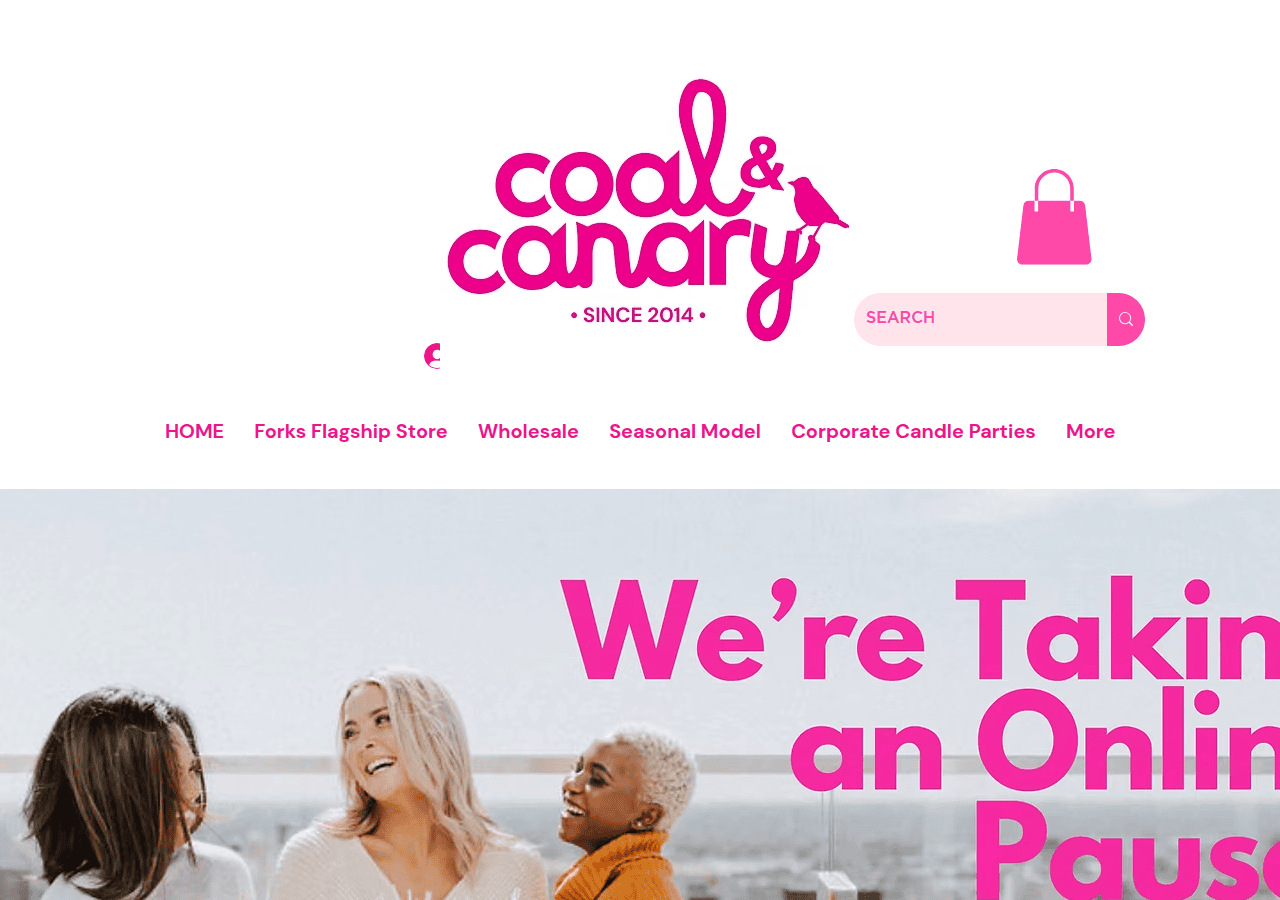 Screenshot of canaryscandles.com