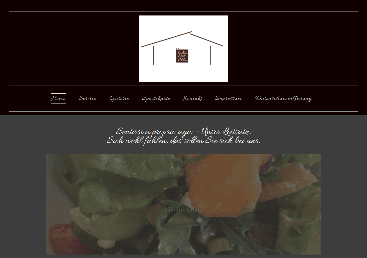 Screenshot of lacapannina-karlsfeld.com