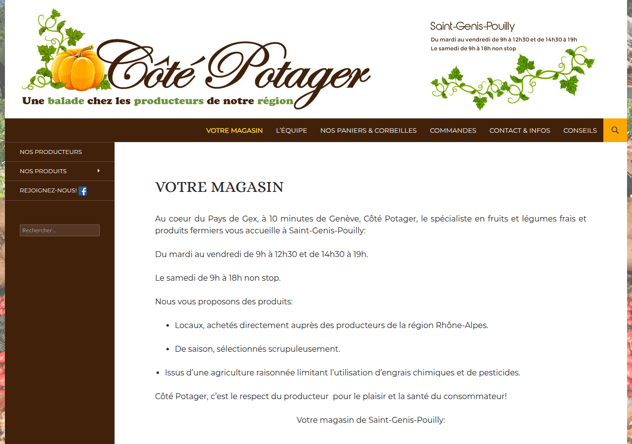 Screenshot of cotepotager.fr