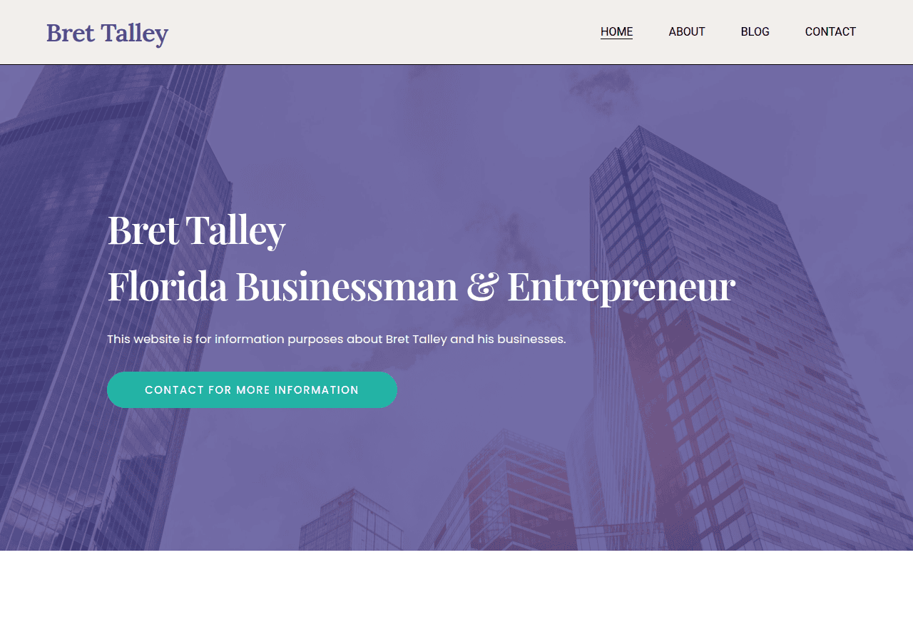 Screenshot of brettalley.com