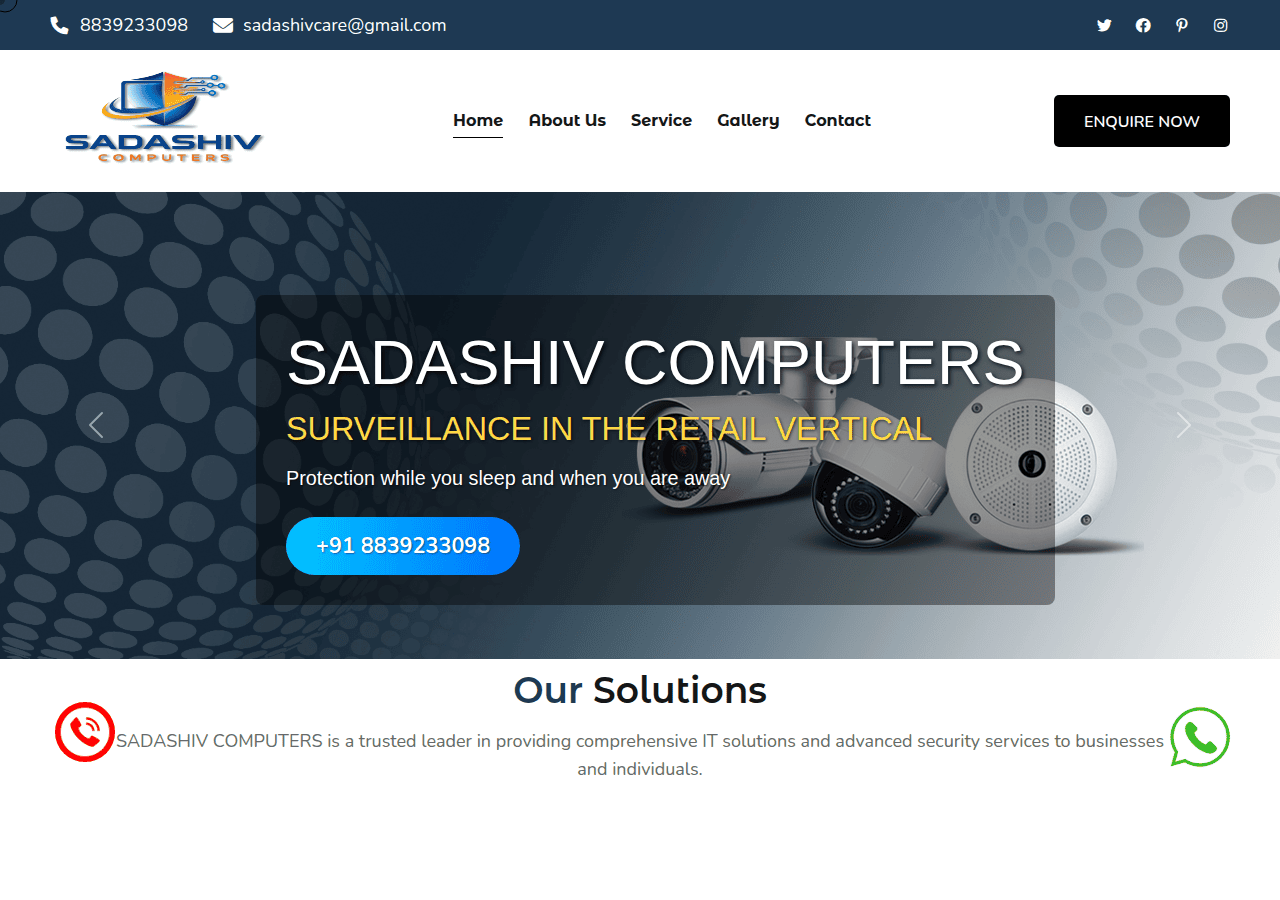 Screenshot of sadashivcomputers.com