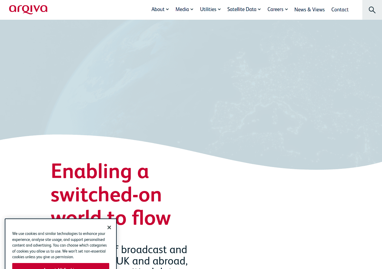 Screenshot of arqiva.com