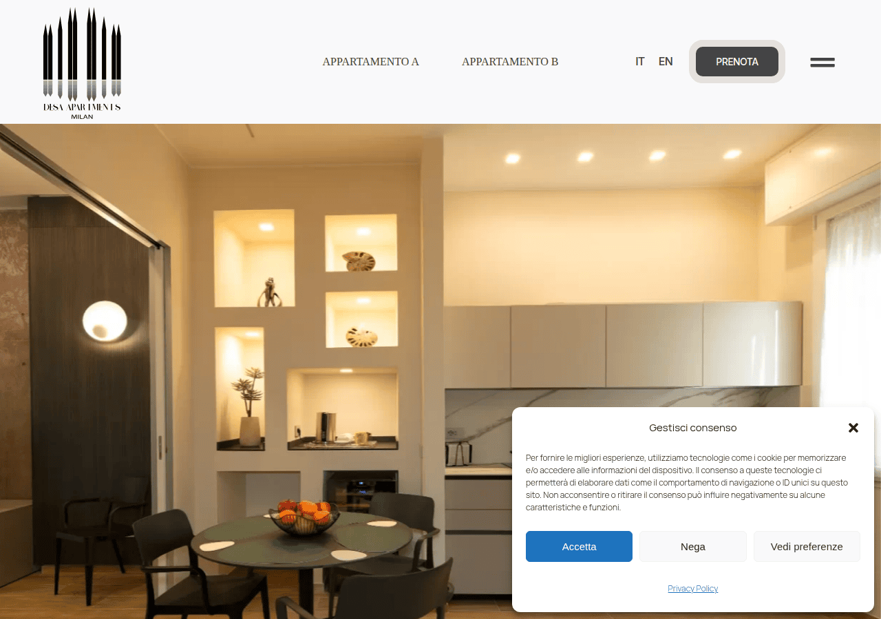 Screenshot of desapartments.com