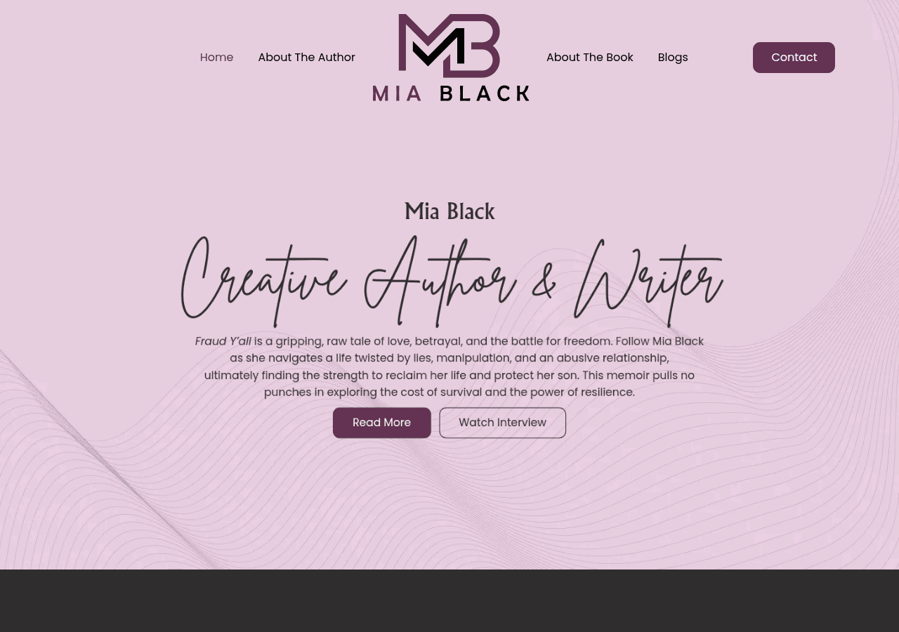 Screenshot of authormiablack.com