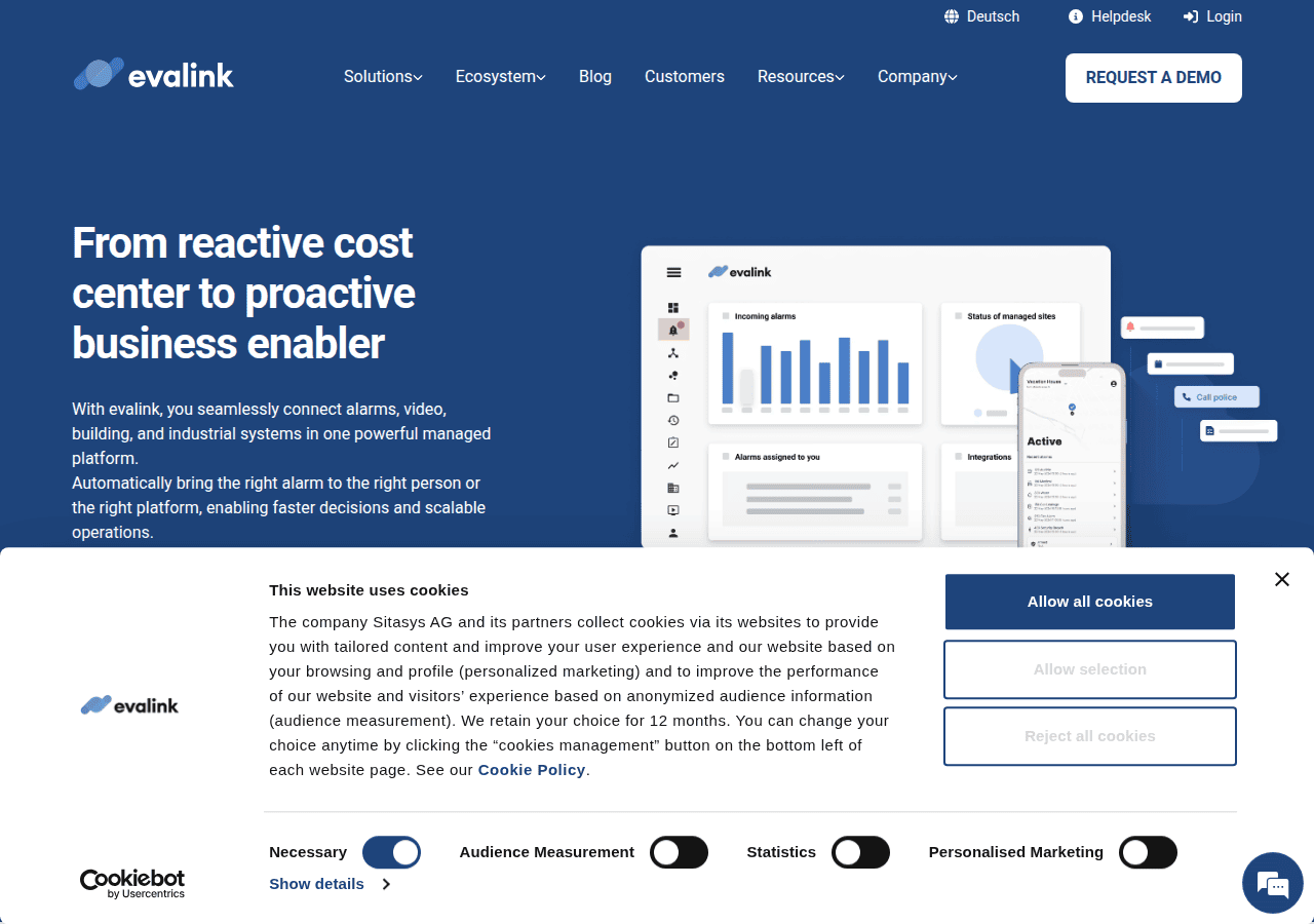 Screenshot of evalink.io