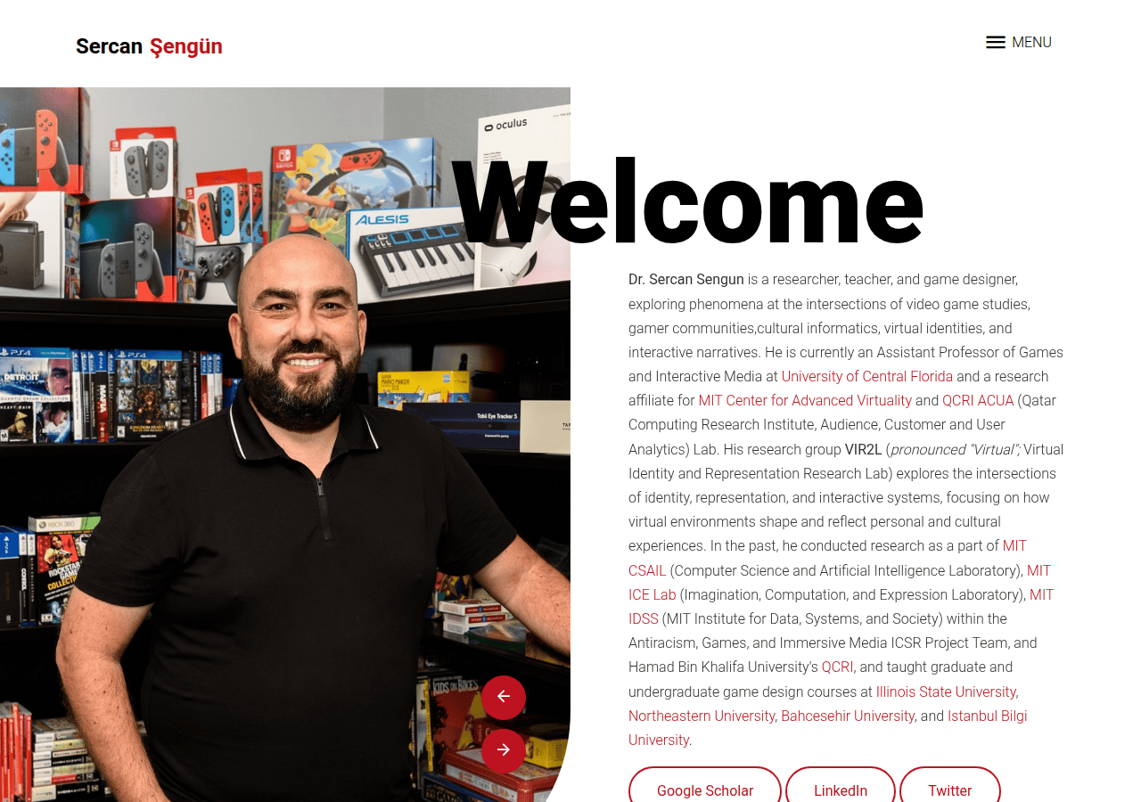 Screenshot of sercansengun.com