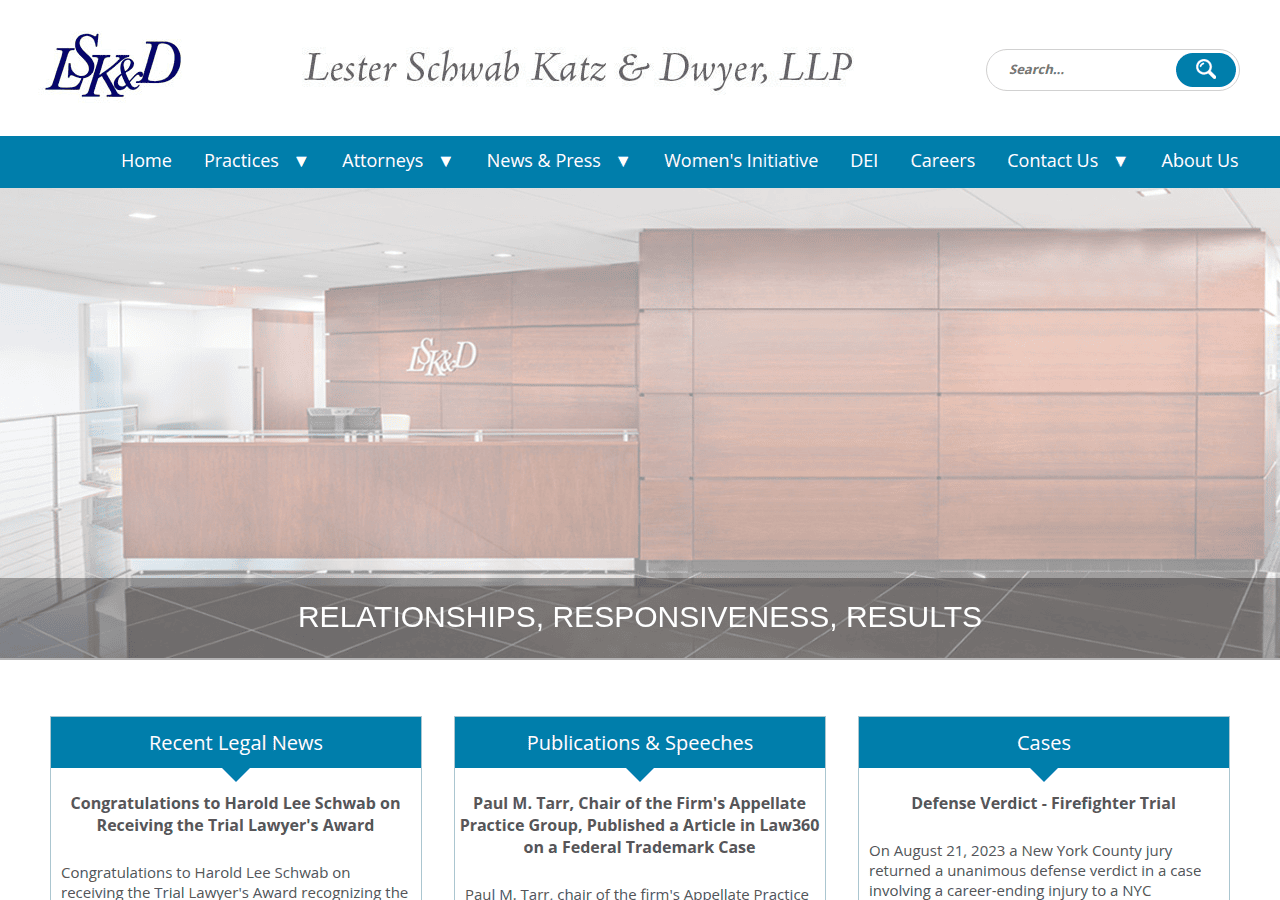 Screenshot of lskdnylaw.com