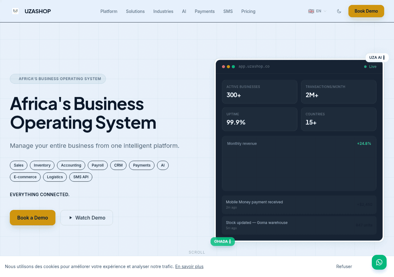 Screenshot of uzashop.co