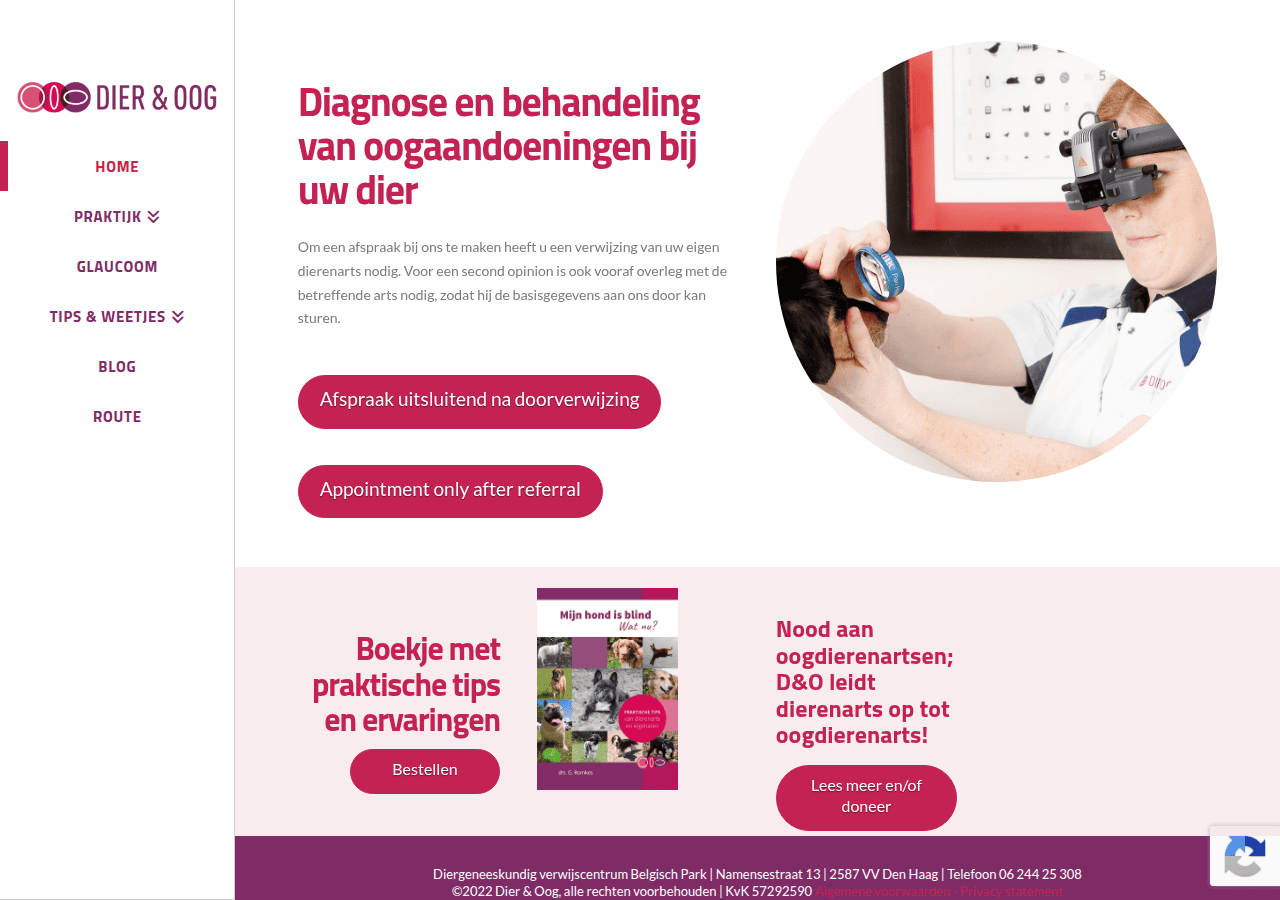 Screenshot of dierenoog.nl