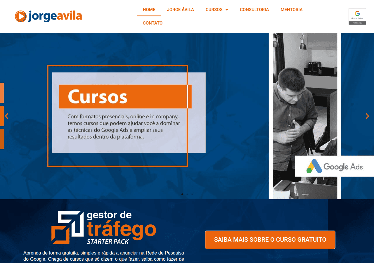 Screenshot of jorgeavila.com.br