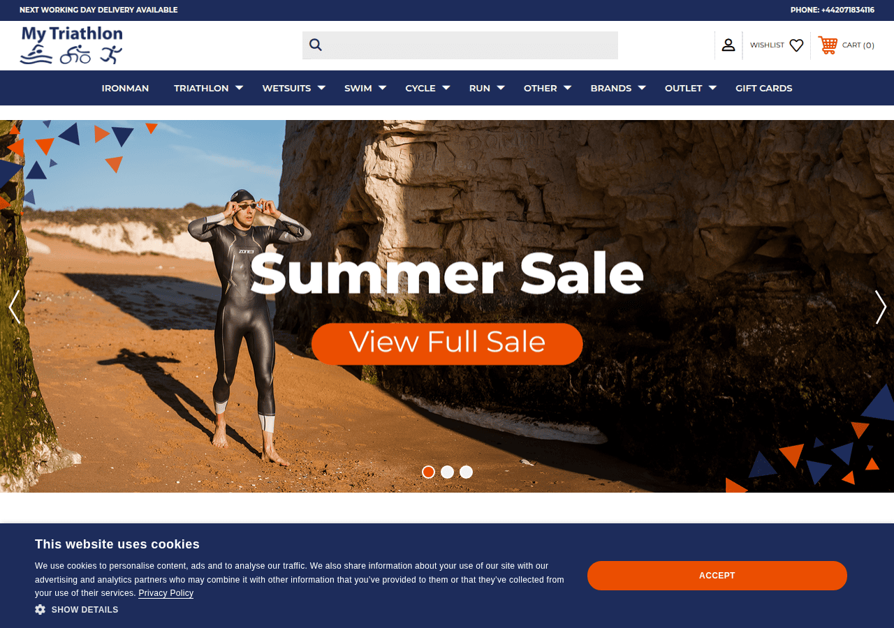 Screenshot of mytriathlon.co.uk