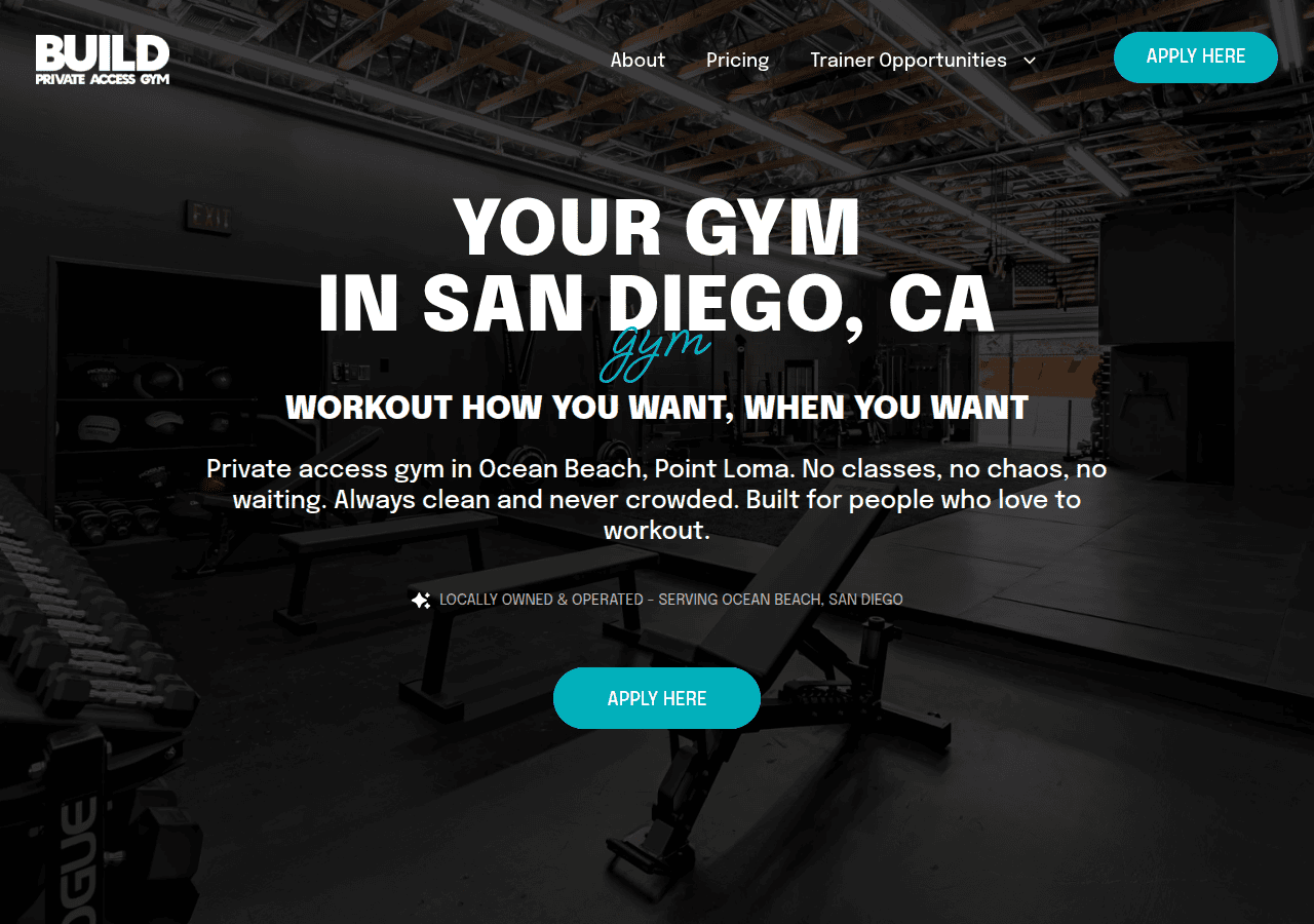 Screenshot of joinbuildgym.com