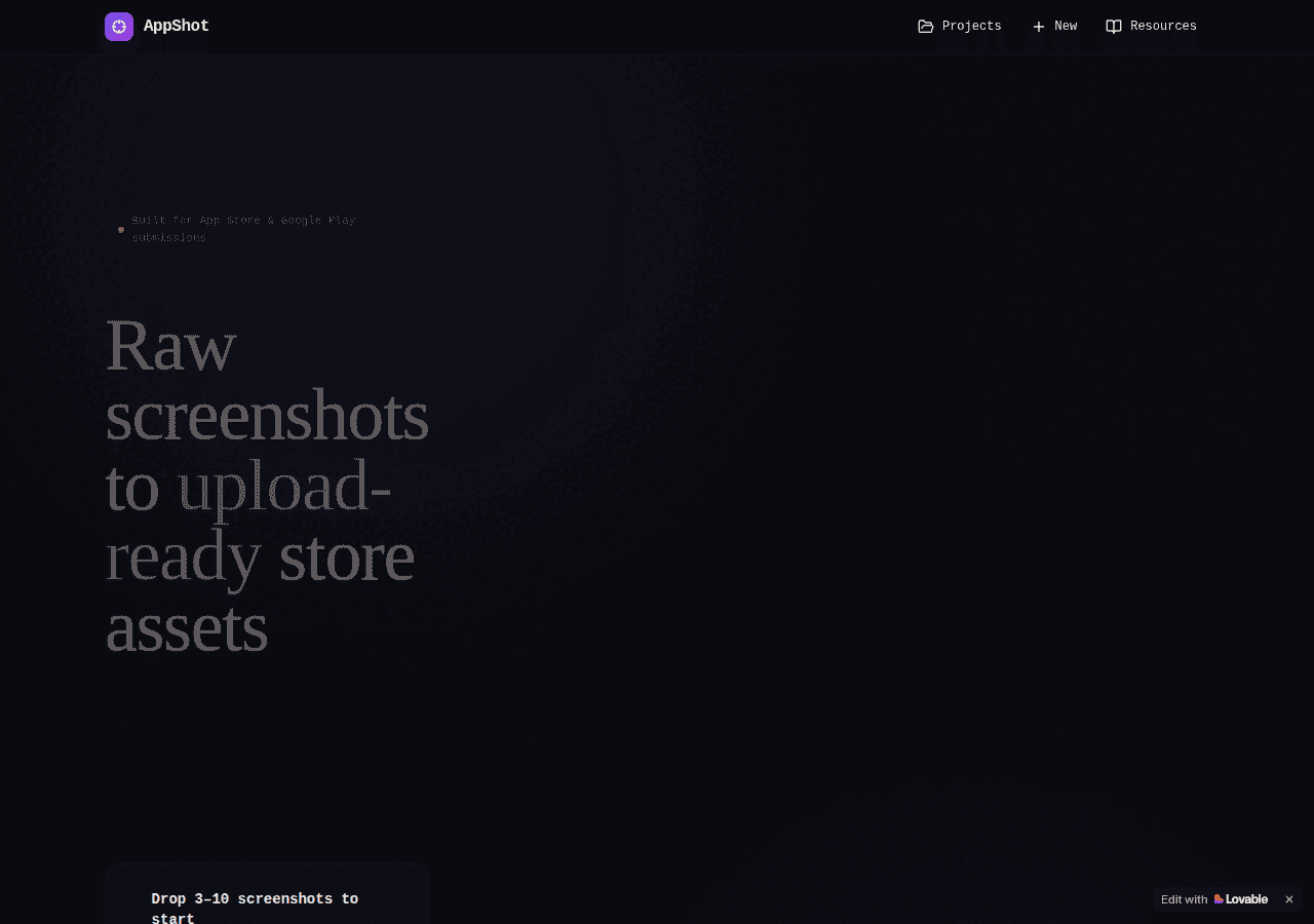 Screenshot of appshot.one