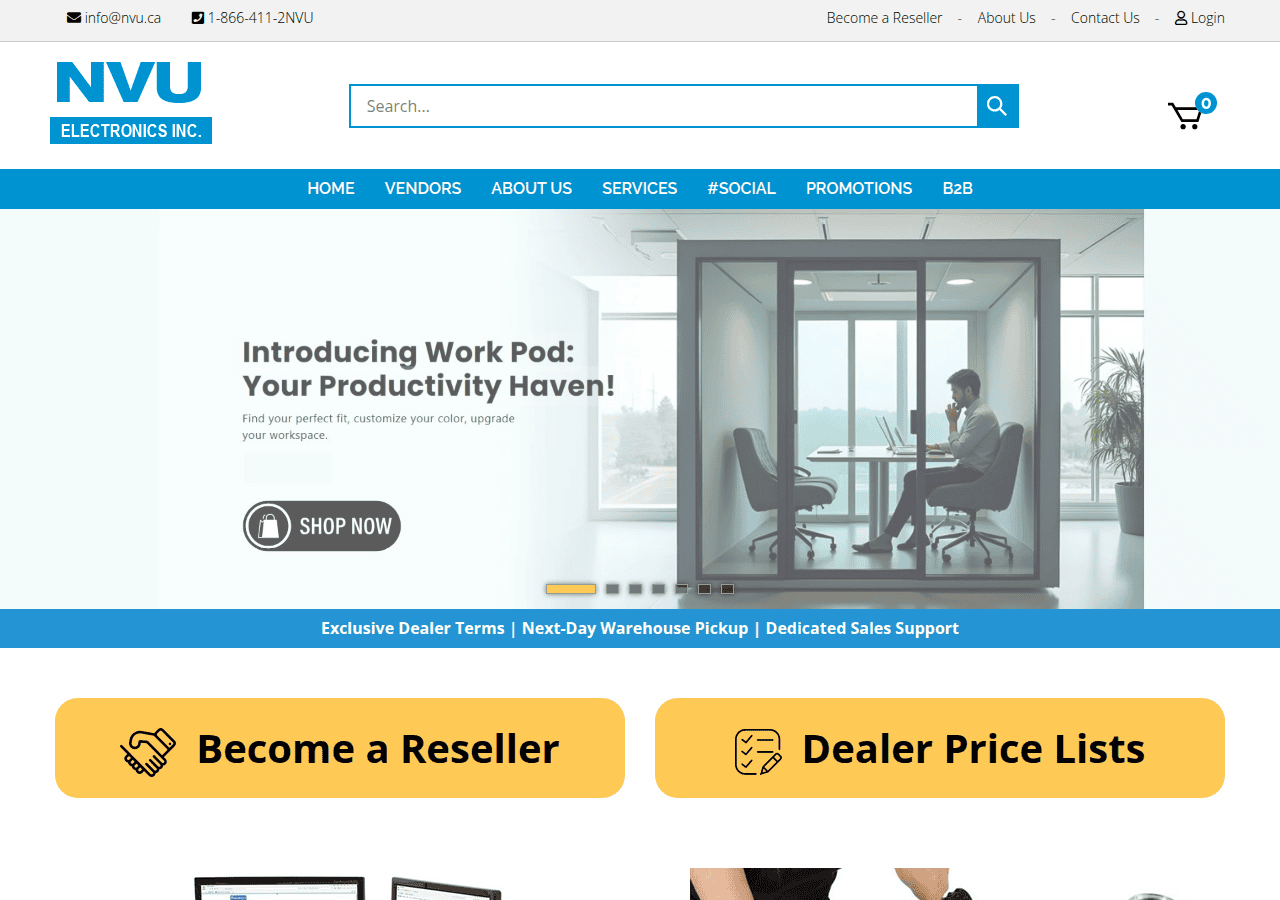 Screenshot of nvu.ca